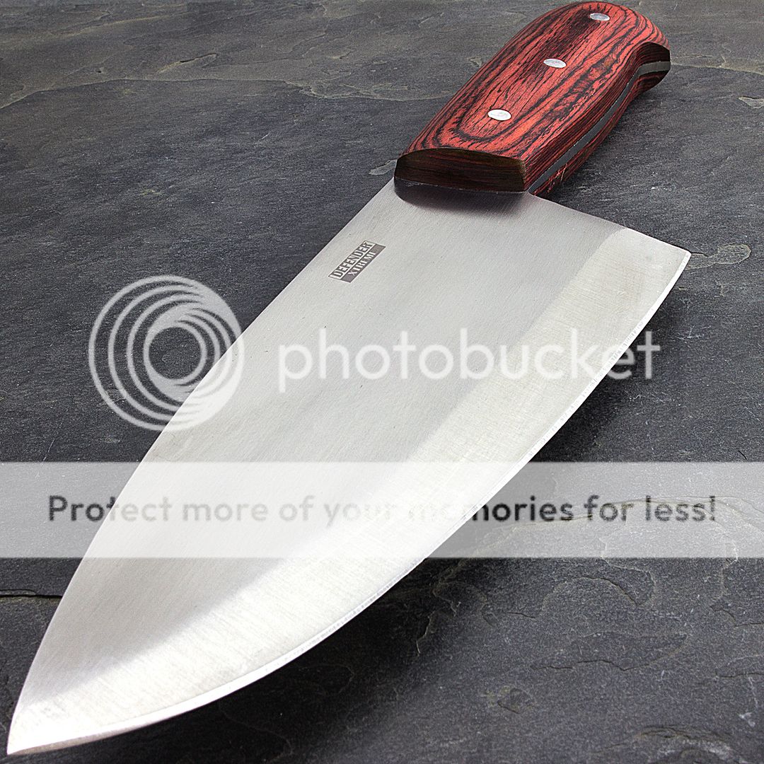 10" FULL TANG CHEF KITCHEN BUTCHER KNIFE WOOD HANDLE Chopper Meat